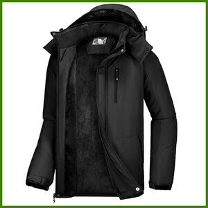 Waterproof Winter Ski Jacket with Faux Fur Fleece Lining